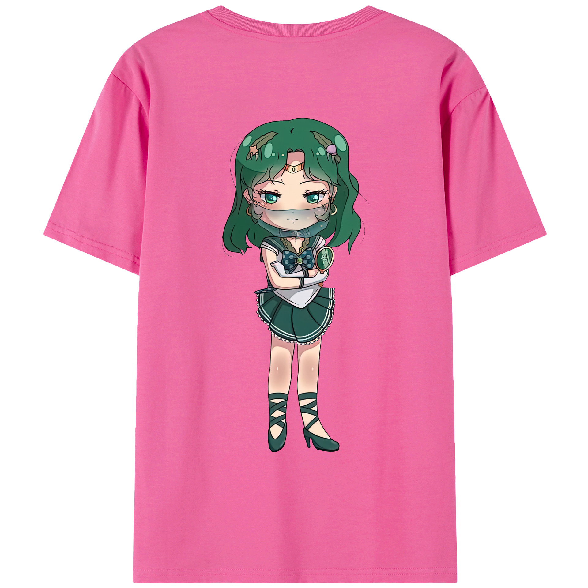 （画像用） 美少女戦士セーラームーン 海王 みちる（かいおう みちる） Sailor Moon Kaiou Michiru レディース半袖Tシャツ(バックプリント)